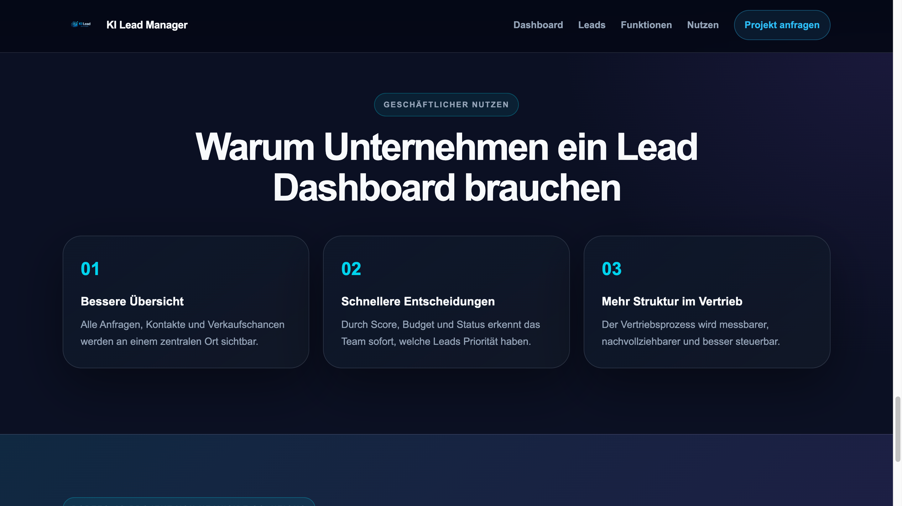 KI Lead Manager Geschäftlicher Nutzen